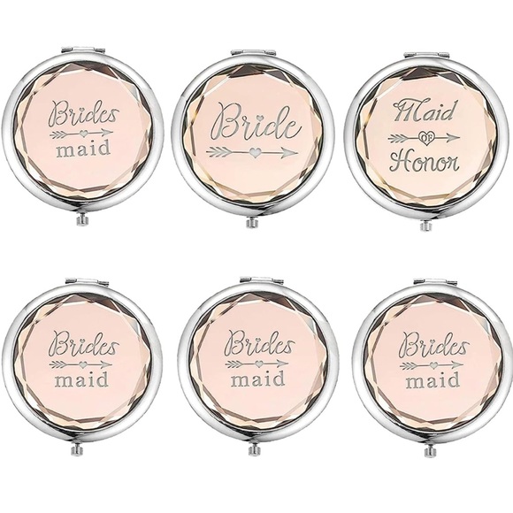 Bridesmaid Gifts - Set of 7 Pocket Mirrors - Picture 1 of 9
